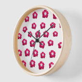 Horloge Fleur rose (Angle)