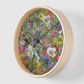 Horloge Fleur sauvage de la nature en fleurs botaniques (Angle)