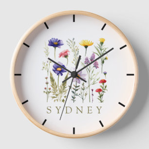 Horloge Fleur Sauvage Moderne