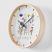 Horloge Fleur Sauvage Moderne (Angle)