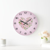 Horloge fleurie du Coeur rose (Maison)