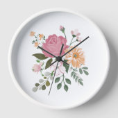 Horloge Fleurs aquarelle (Recto)