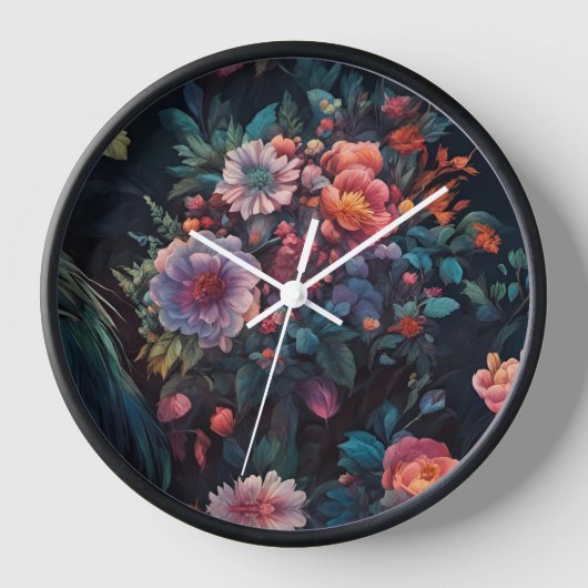 Horloge Fleurs dans un jardin coloré (Recto)