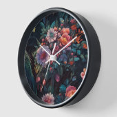 Horloge Fleurs dans un jardin coloré (Angle)