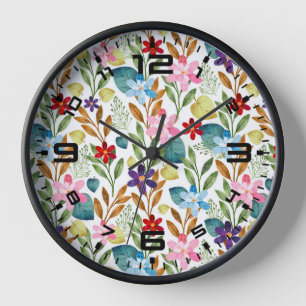 Horloge Fleurs d'aquarelle Motif-67666