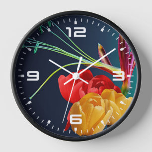 Horloge Fleurs de rose-17250