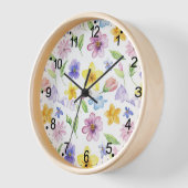 Horloge Fleurs Floral Pattern Sublimation-95651 (Angle)