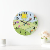 Horloge Fleurs, Soleil et Papillons (Maison)