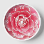 Horloge Floral de Fleur de Camellia rose (Recto)