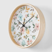 Horloge Floral fleur sauvage (Angle)