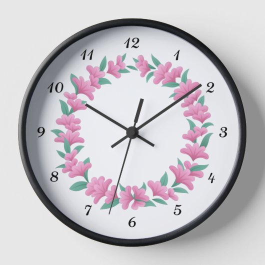 Horloge Floral rose Fleur vert Folithe Garland (Recto)