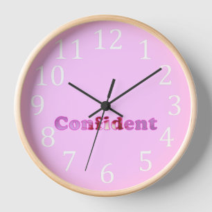 Horloge florale confiante en rose
