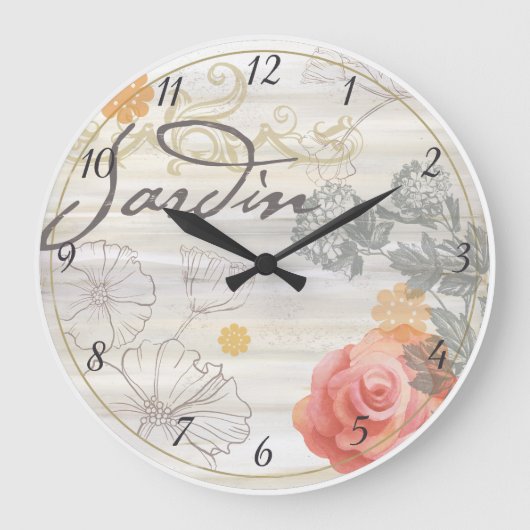 Horloge florale du Jardin français (Recto)