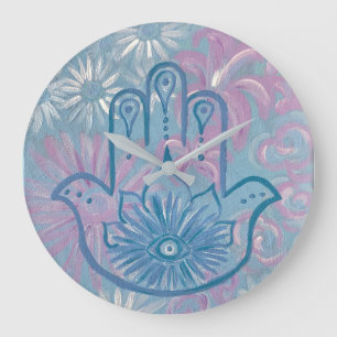 Horloge Florale Hamsa