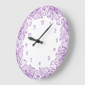 Horloge florale mauve de la décoration (Angle)