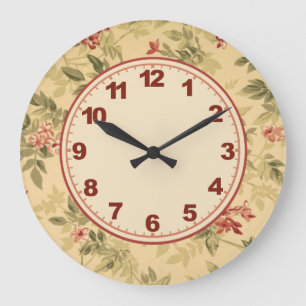Horloge florale naturelle avec des nombres