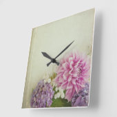 Horloge florale - rose et lavendar (Angle)