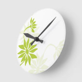 Horloge florale verte de chaux amusante (Angle)