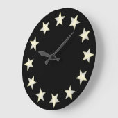 Horloge fond noir étoiles blanches (Angle)