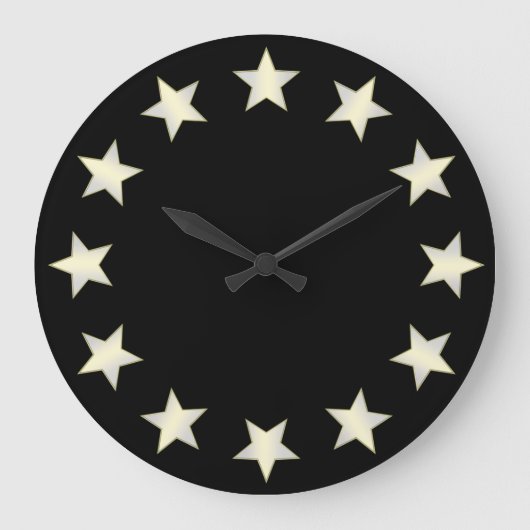 Horloge fond noir étoiles blanches (Recto)