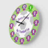 Horloge Football - Claret & Chemises Bleues (Angle)