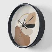 Horloge Formes Abstraites neutres | Art Moderne Minimal (Angle)