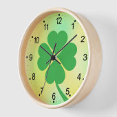 Horloge Four Leaf Clover St. Patrick's Day Design-87906 (Angle)