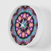 Horloge Fractal Mandala Floral Psychedelic (Angle)