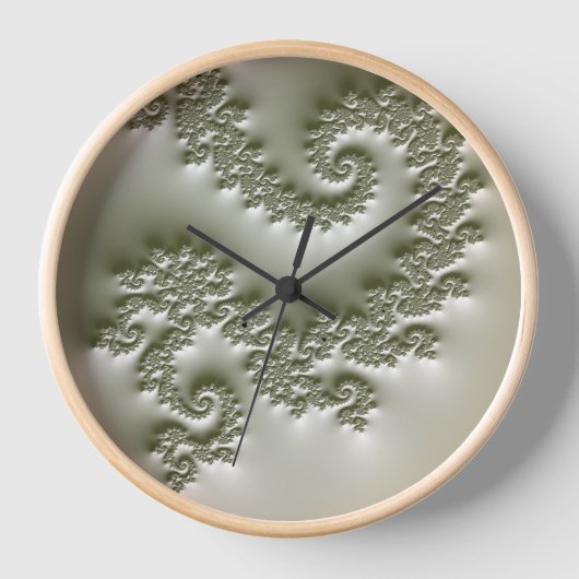 Horloge Fractale vert pâle (Recto)