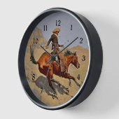 Horloge Frederic Remington, Le Cowboy, (Angle)