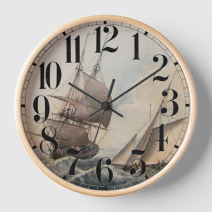 Horloge Frégate dans une houle 17e siècle