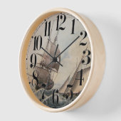Horloge Frégate dans une houle 17e siècle (Angle)