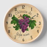 French Chateau avec Grapes Vintage Personalized