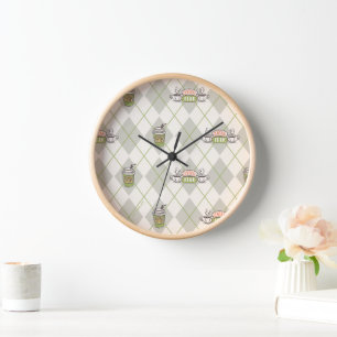 Horloge FRIENDS™    Motif à carreaux de Central Perk
