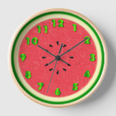Horloge Fruit d'été de la tranche de pastèque (Recto)