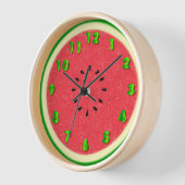 Horloge Fruit d'été de la tranche de pastèque (Angle)