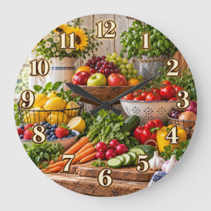 Horloge Fruits & Légumes Frais de Ferme