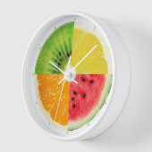 Horloge Fruits Tutti Frutti Amusants (Angle)