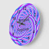 Horloge Fugitive Tempus bleu et rose (Angle)