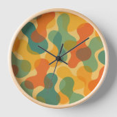 Horloge Fun Retro Classic Amorphous Shapes Art Pattern (Recto)