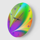 Horloge funky de mur d'alimentation de fleurs (Angle)