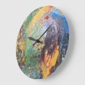 Horloge funky. OEuvre d'art originale. (Angle)