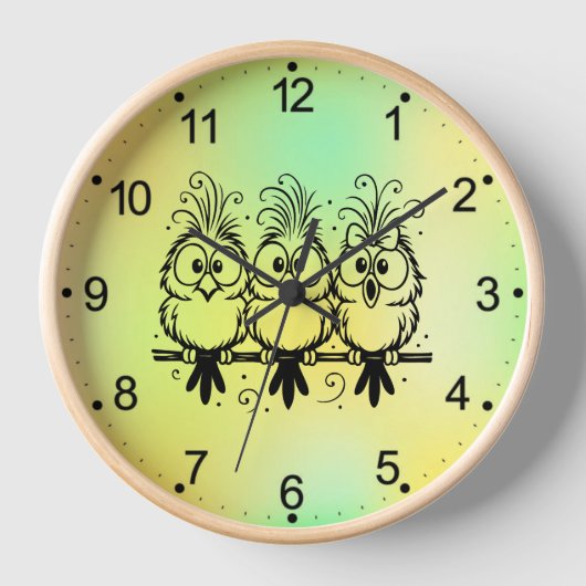 Horloge Funny Birds Cartoon-56456 (Recto)