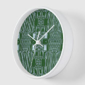 Horloge Funny Geeky Nerd Motif de carte de circuit informa (Angle)