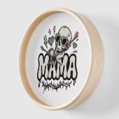 Horloge Funny Halloween Mama Cool Skull (Angle)