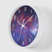 Horloge Galaxie brillante dans l'espace (Angle)