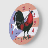 Horloge Gallo Rouge Noir (Angle)