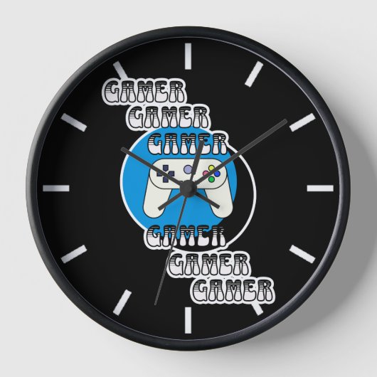Horloge Gamer bleu et noir | Contrôleur vidéo (Recto)