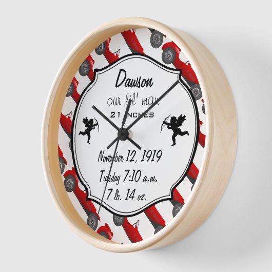 Horloge Garçons Chambre classique Cadeaux de voiture Sweet (Angle)