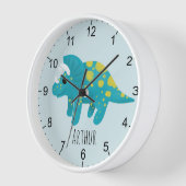 Horloge Garçons Cute Blue Dinosaur Enfants Nursery (Angle)